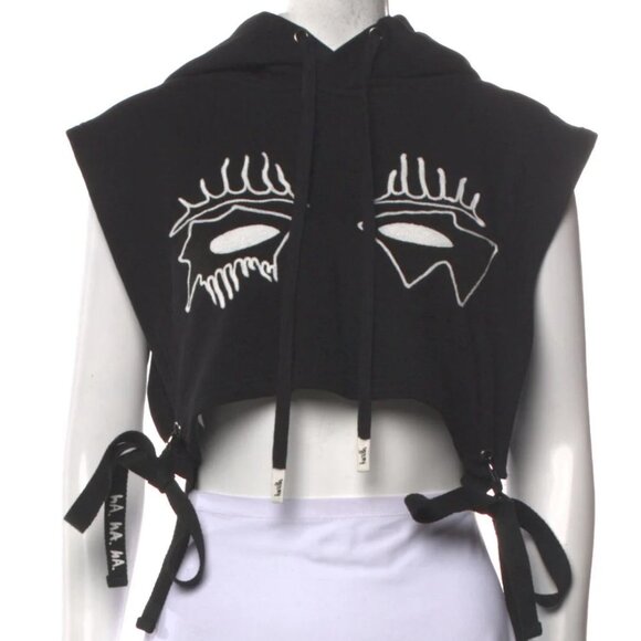 HACULLA Graphic Print Mock Neck Crop Top Size: S - Picture 1 of 3